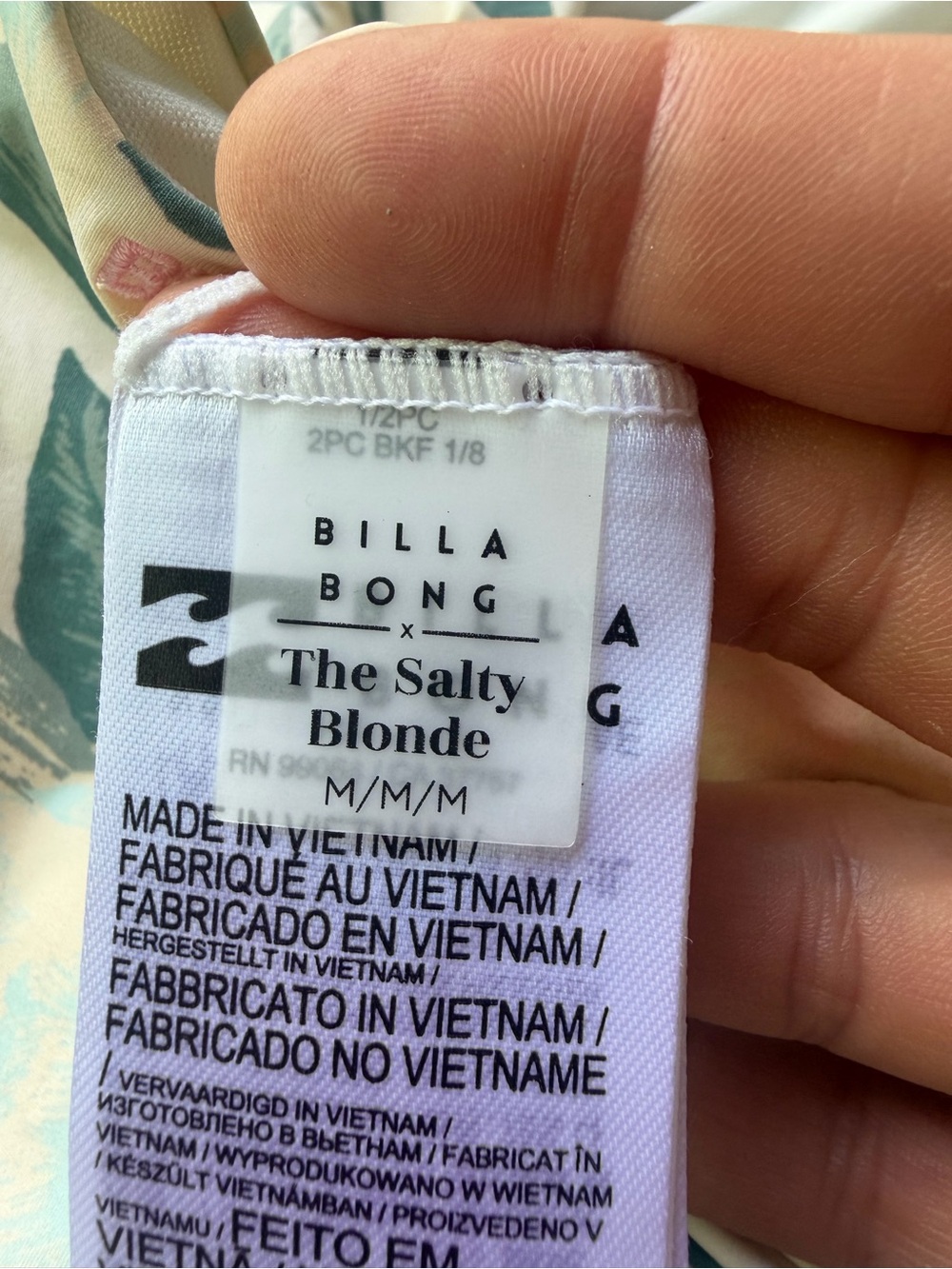 BILLABONG x SALTY BLONDE Sandy Babe One Piece Floral Swimsuit Tie Detail Medium - Picture 5 of 8